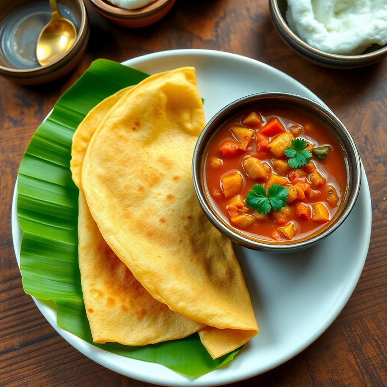 Lentil Sambar with Crispy Dosas