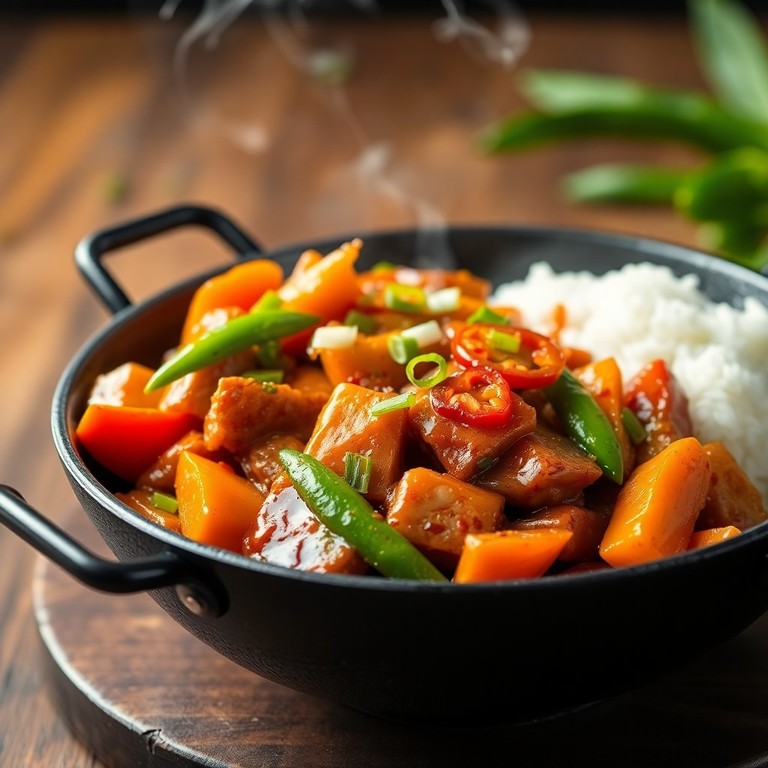 Spicy Siobak Stir-Fry with Vegetables
