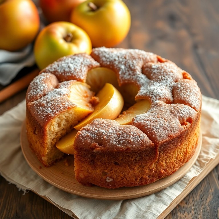 Bolo de Maçã com Açúcar de Coco
