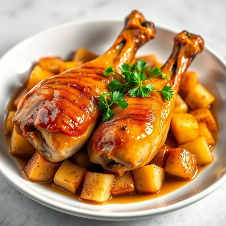 Frango ao Limão com Batatas Assadas e Vinho Branco
