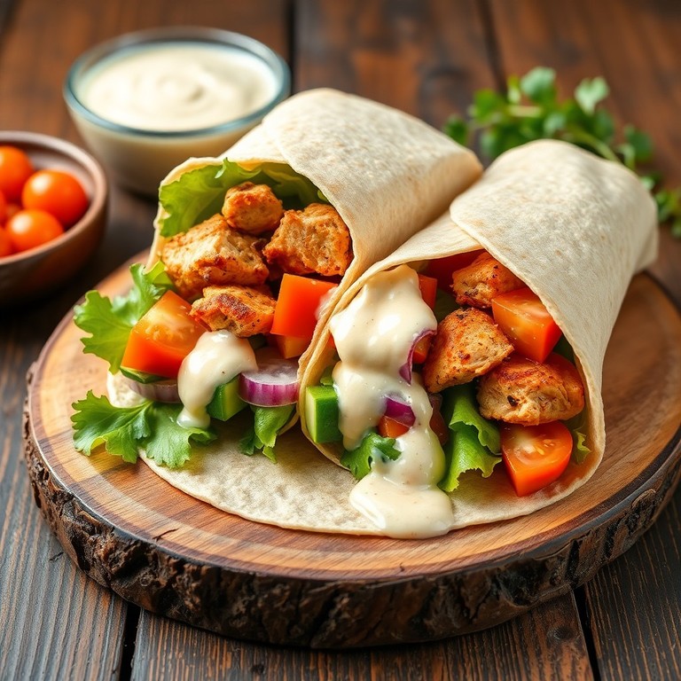 Wrap de Frango Grelhado com Salada