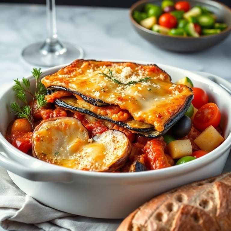 Authentieke Griekse Moussaka met Kipgehakt