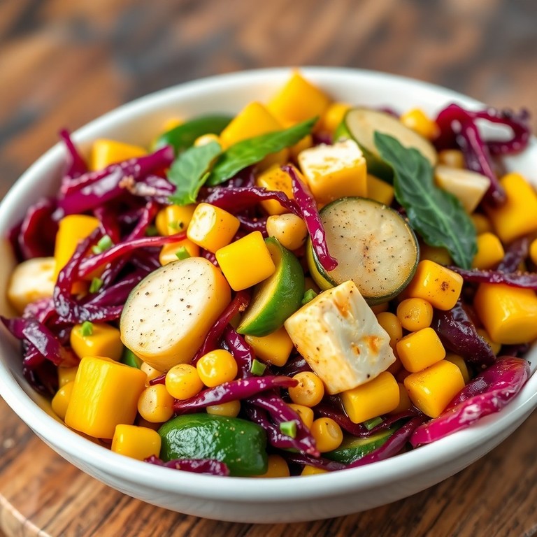 Warm Red Cabbage and Baby Corn Sauté with Garlic