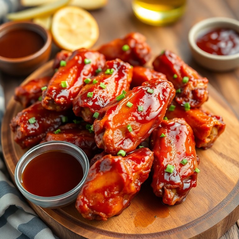 Alitas de pollo BBQ tradicionales en air fryer