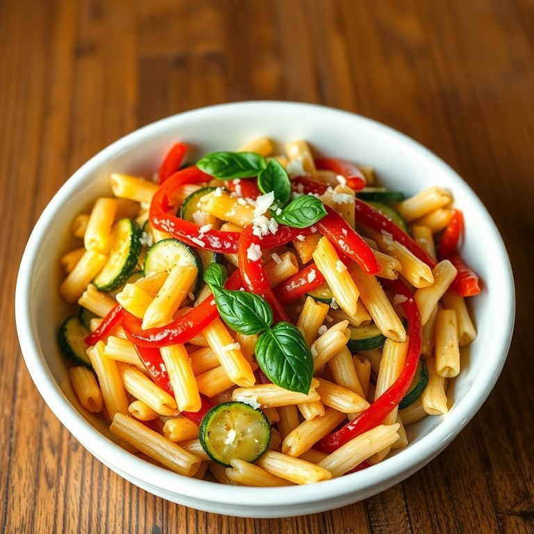 Salade tiède de légumes et pâtes
