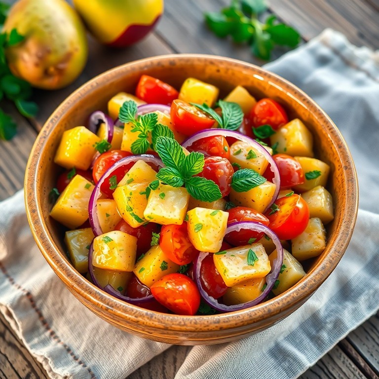 Salada Mediterrânea de Tomate e Batata
