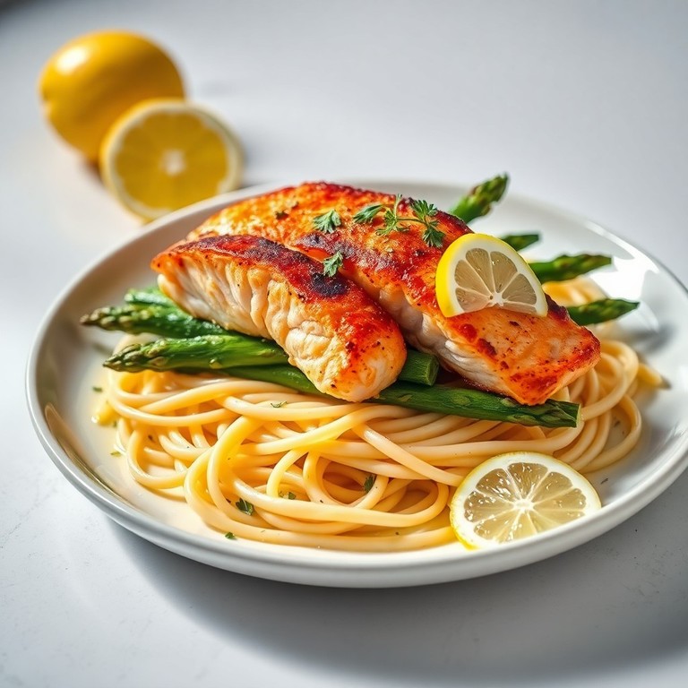 Knuspriger Lachs mit Spargel in der Heißluftfritteuse