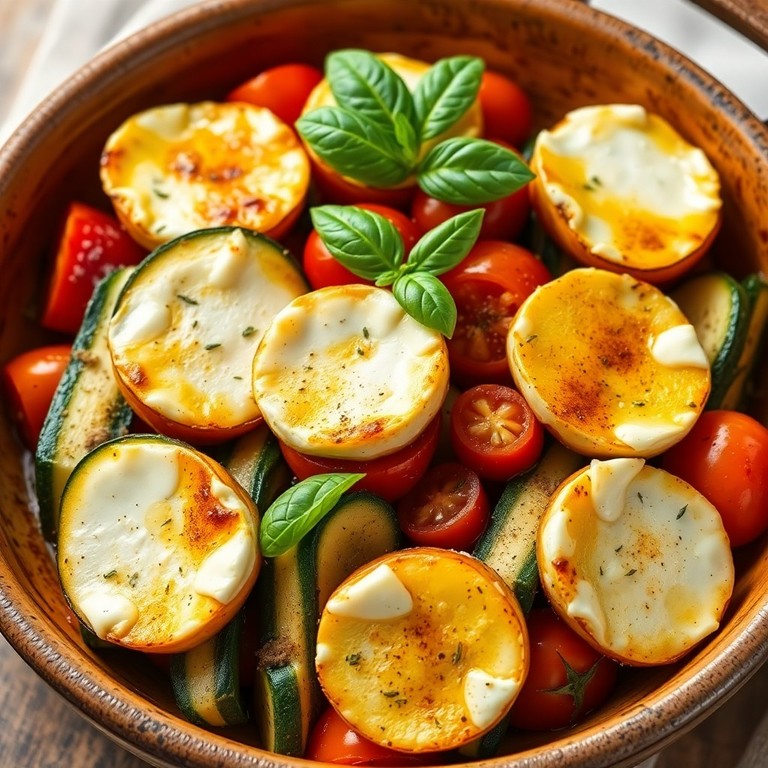 Tian de courgettes et chèvre chaud