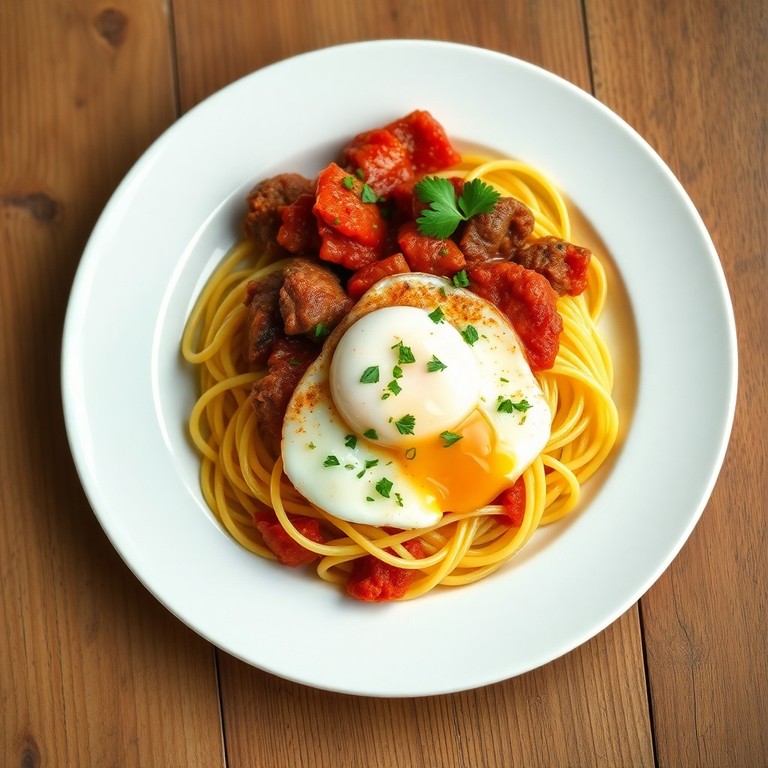 Lapins à la Provençale avec Pâtes et Œufs Pochés