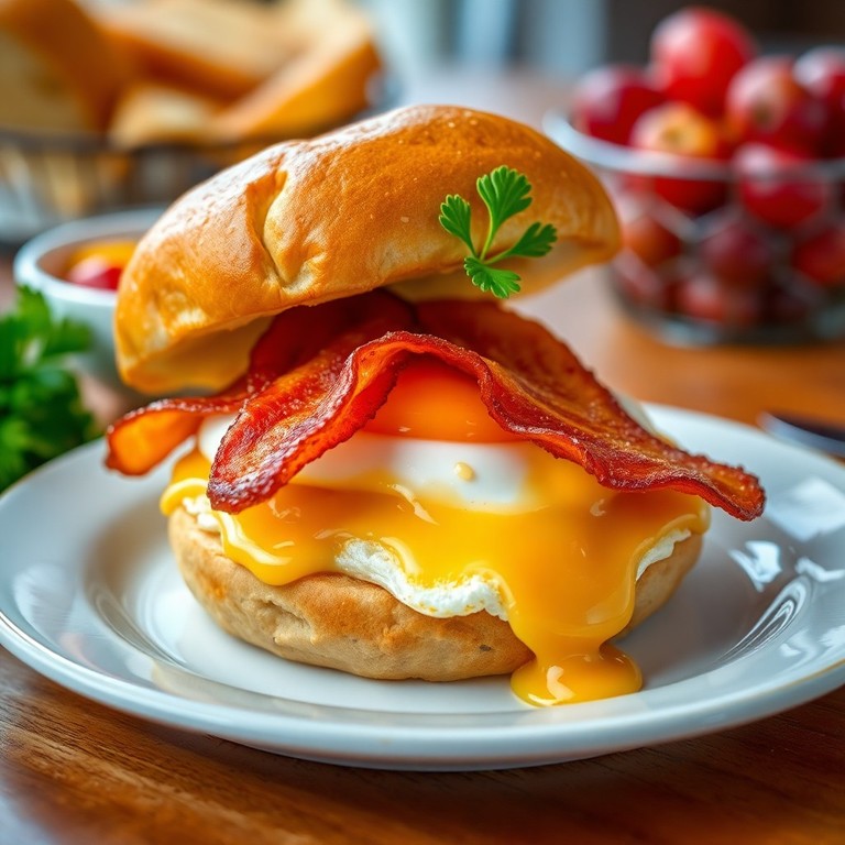 Classic Bacon and Egg Breakfast Sandwich