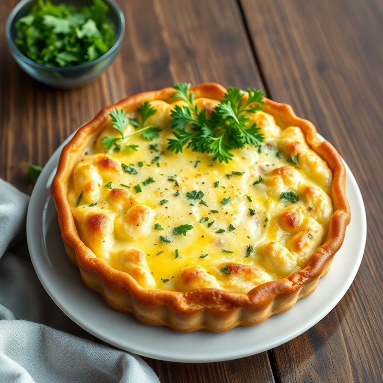 Herzhaftes Blätterteig-Quiche mit Eierfüllung