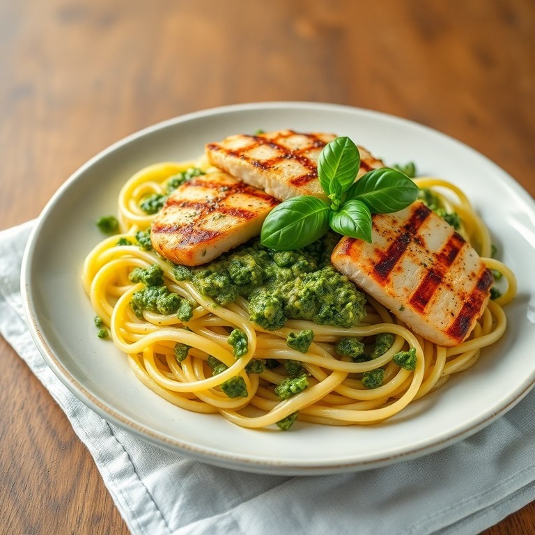 Pâtes au Poulet et Pesto Parfumé