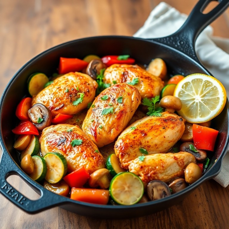 Poêlée de Poulet aux Légumes et Épices
