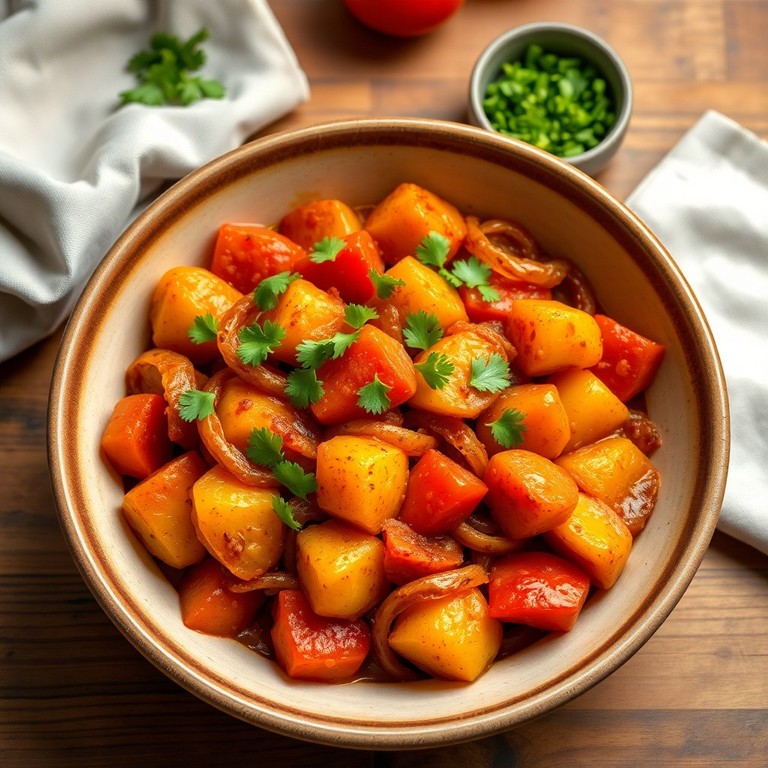 Onion and Tomato Spiced Stir-Fry