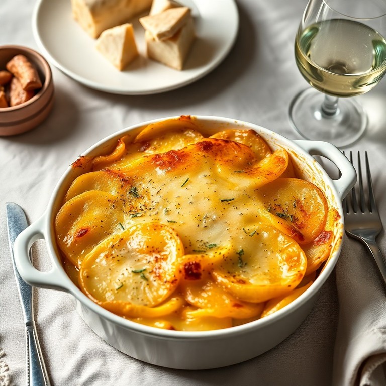 Klassischer französischer Kartoffelgratin