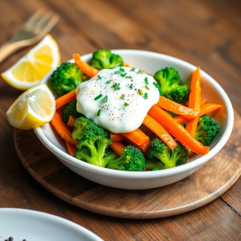 Sauté de brocoli et carottes à la sauce fromagère