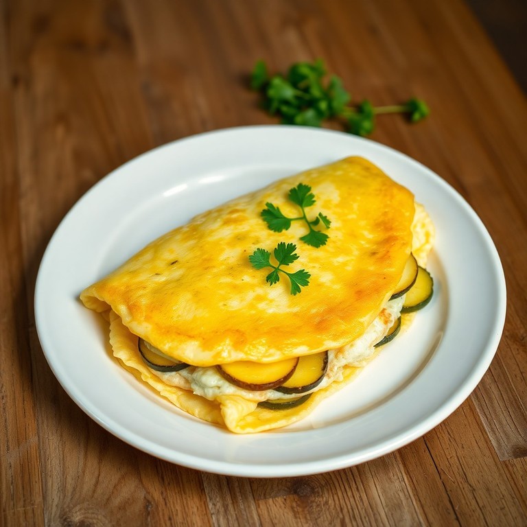 Omelette aux courgettes et patisson