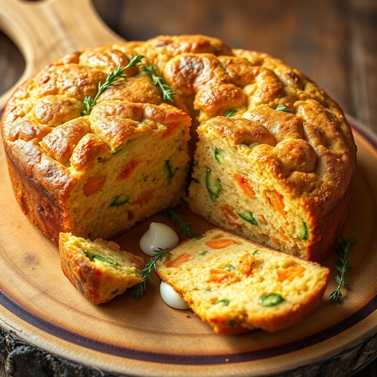 Herzhafter Kuchen mit Zucchini, Karotten und Parmesan