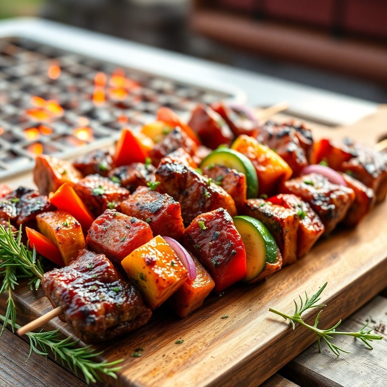 Brochetas de Carne Marinadas