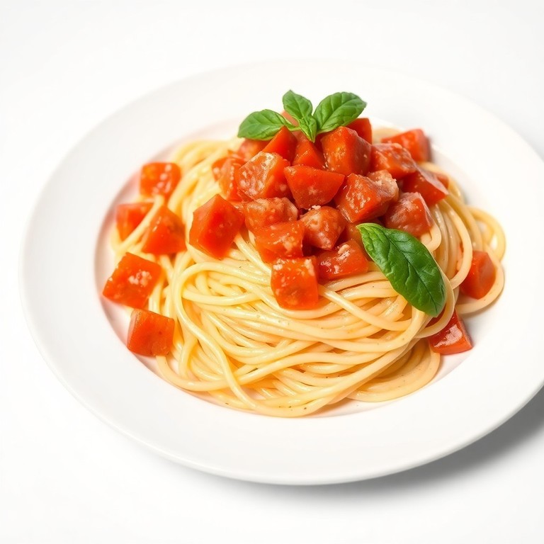 Spaghetti Crémeux à la Tomate Fraîche