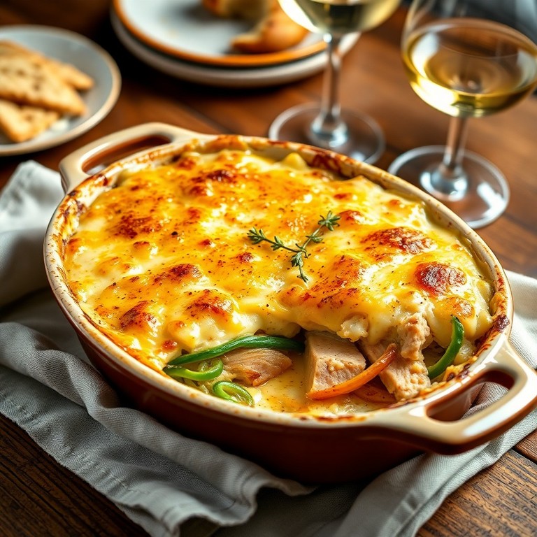 Gratin de Poulet, Patates et Fromage