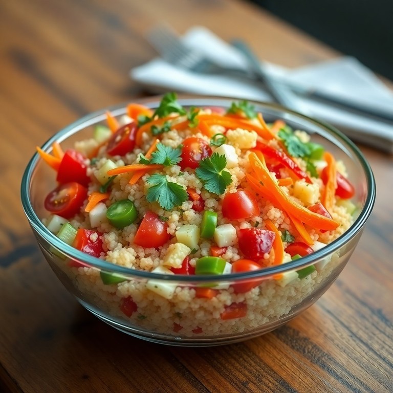 Salade de quinoa aux légumes croquants
