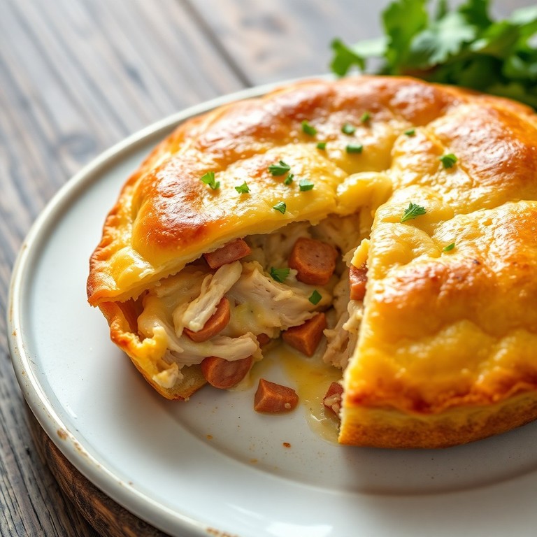 Torta Cremosa de Frango com Requeijão