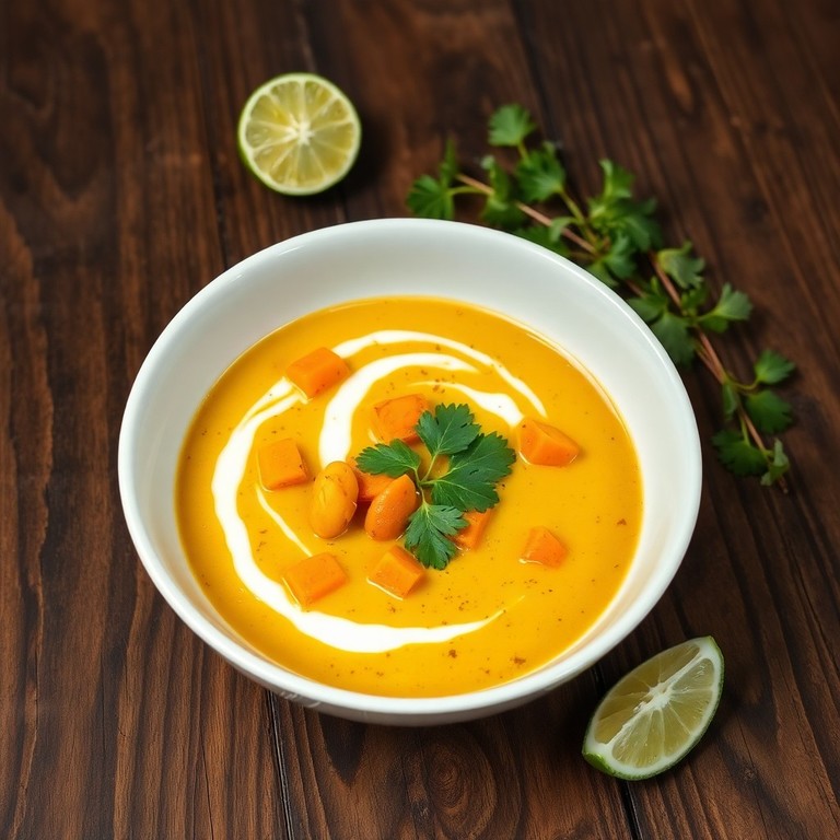 Vegetarische Kidneybohnen-Kokos-Curry-Suppe