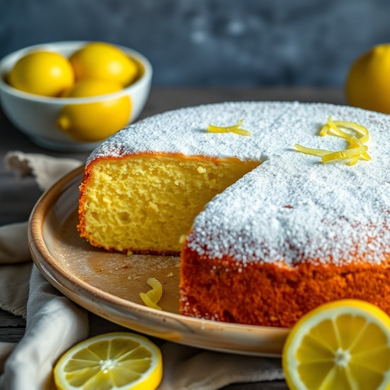 Bolo de Limão Cremoso com Leite em Pó