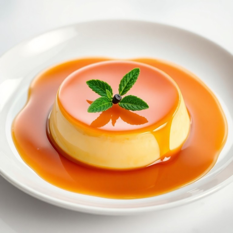 Flan de leche y caramelo
