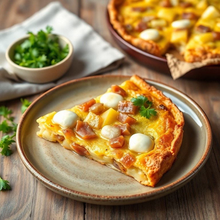 Frittata de Batata, Cebola e Queijo