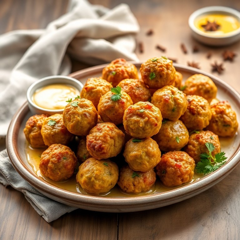 Boulettes de viande épicées à la curcuma et moutarde