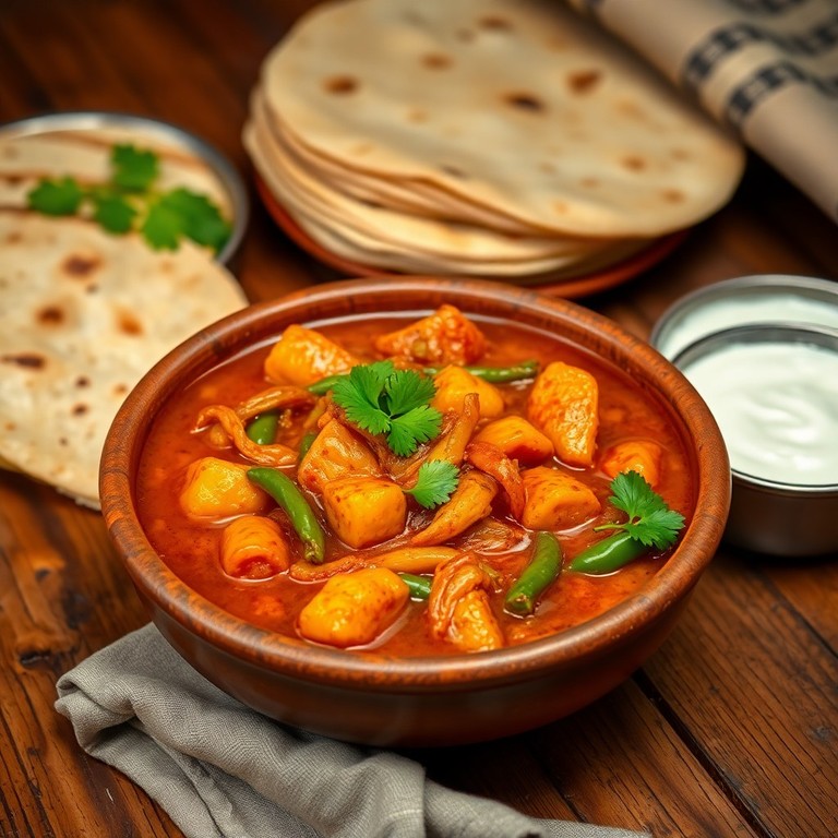 Spicy Onion and Green Chili Curry