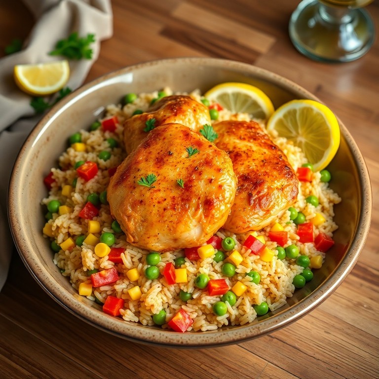 Mediterranean Chicken and Rice Medley