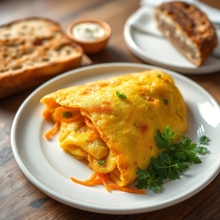 Omelete de Cenoura com Toque de Alho