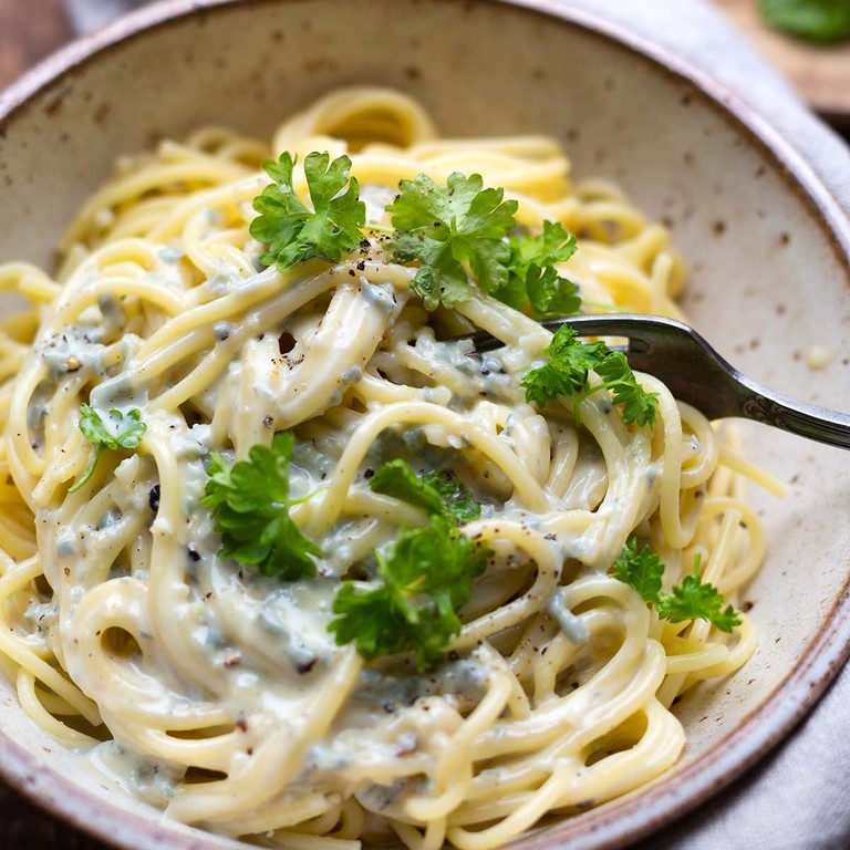 Gorgonzolasauce mit Spaghetti