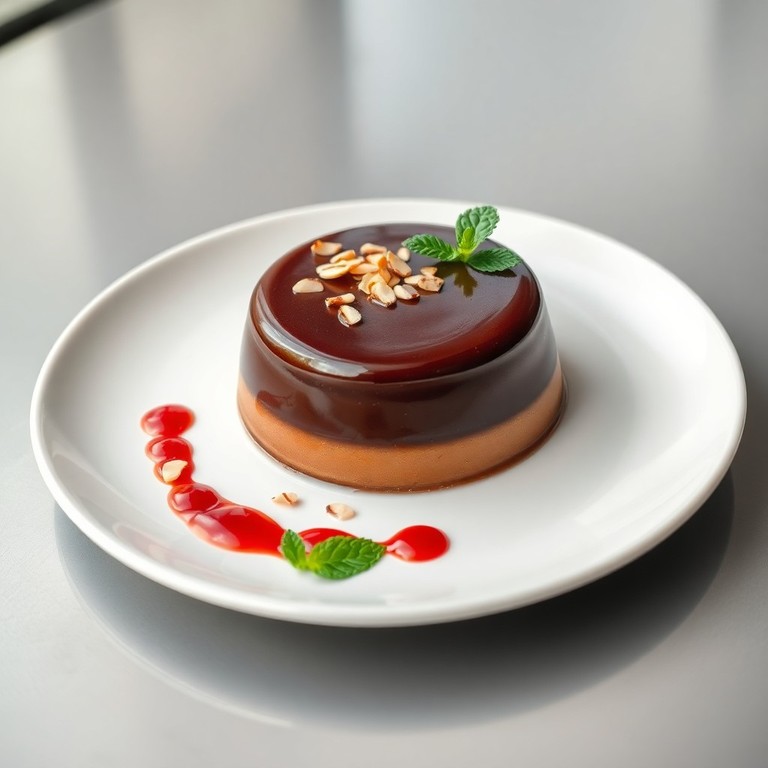 Flan au chocolat noir et à la poudre d’amandes