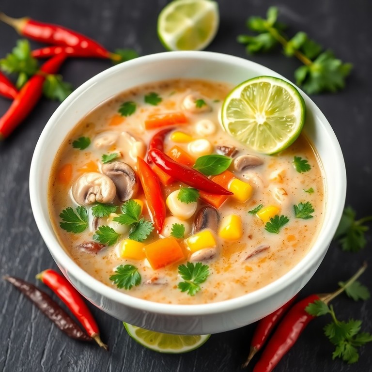 Spicy Vegetable Tom Kha Soup
