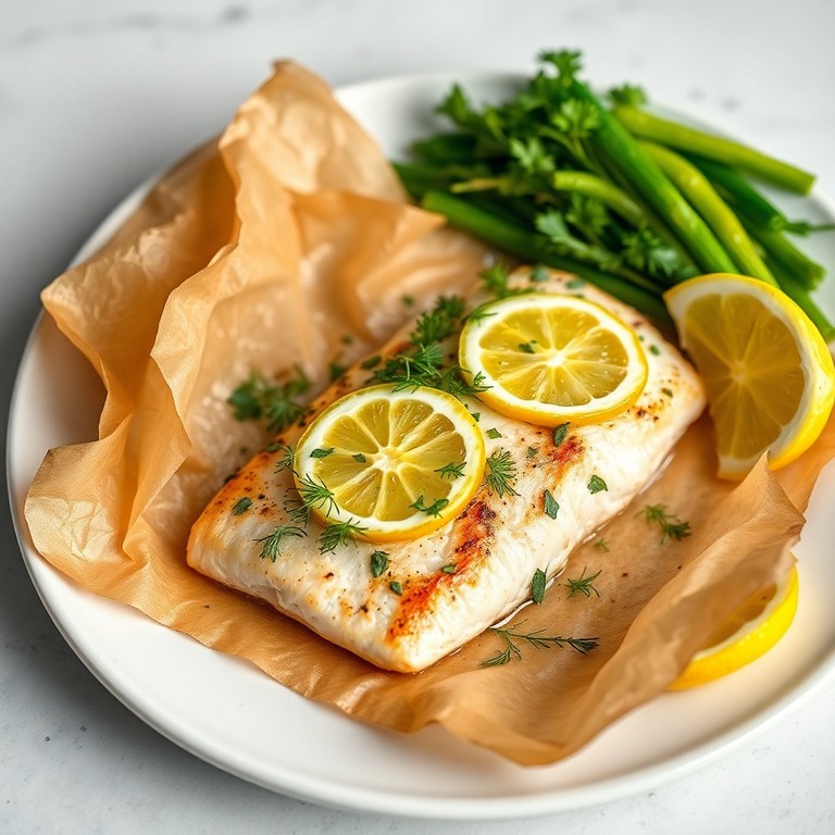 Lemon Herb Baked Fish in Parchment