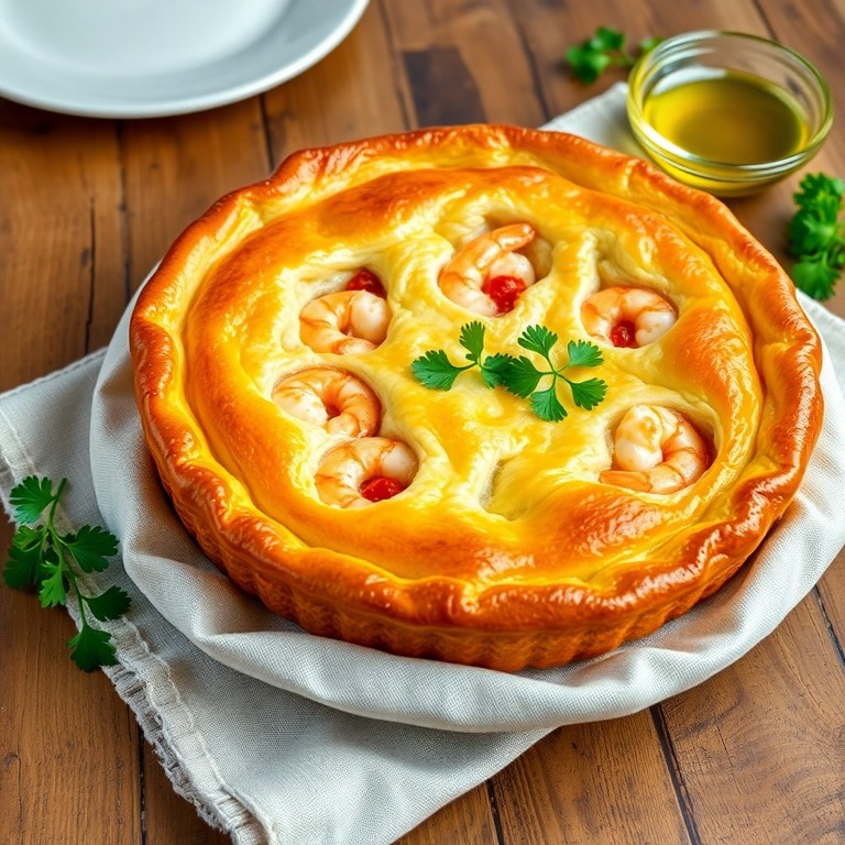 Torta de Camarão ao Estilo Mediterrâneo