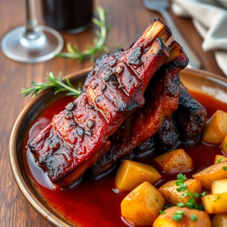 Costela Suína ao Molho de Cerveja no Forno