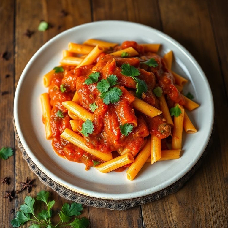 Spicy Indian Tomato Pasta
