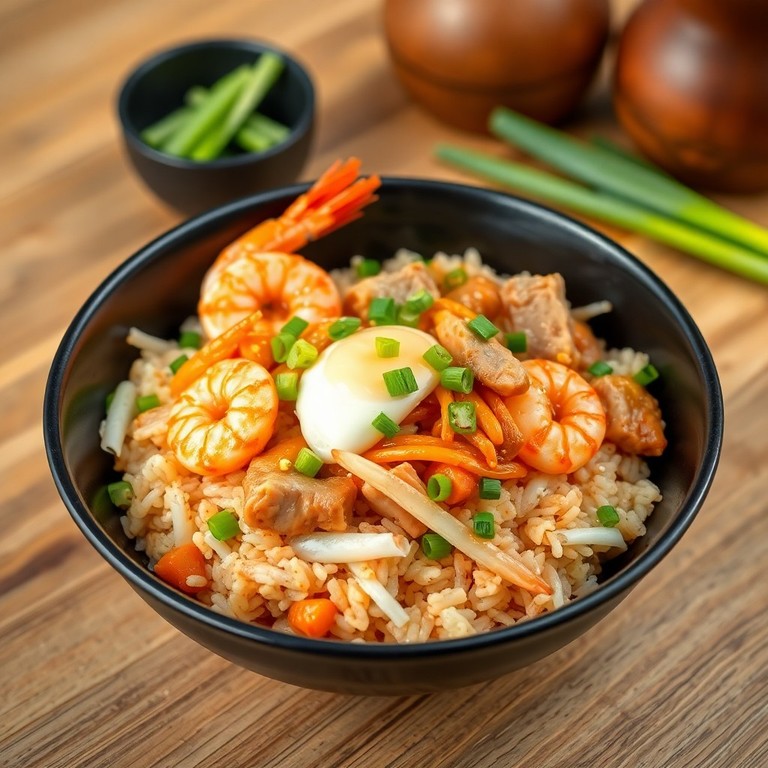 Arroz al Wok con Mariscos y Cerdo para una Persona