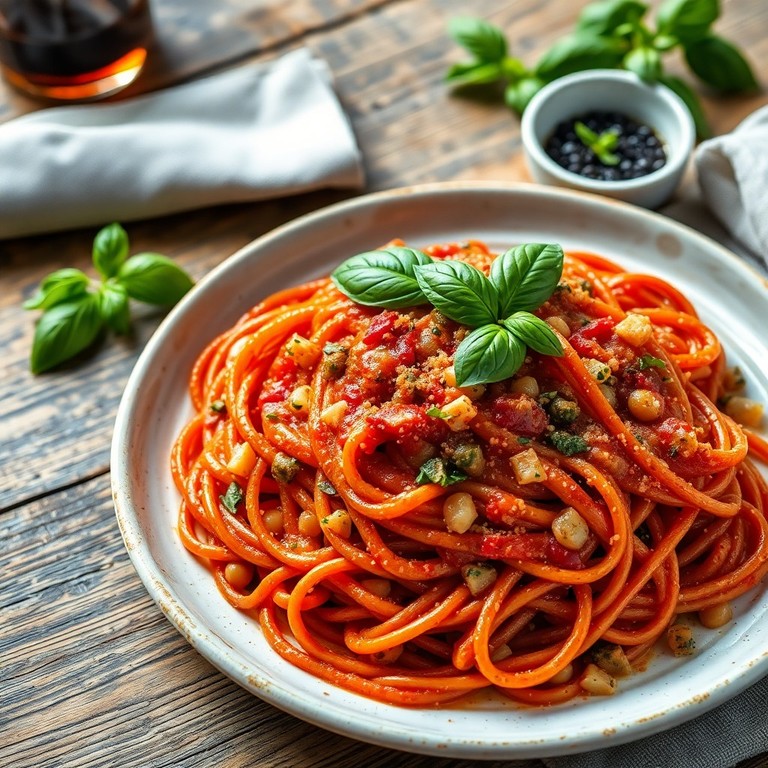 Vegan Tomato & Soybean Spaghetti