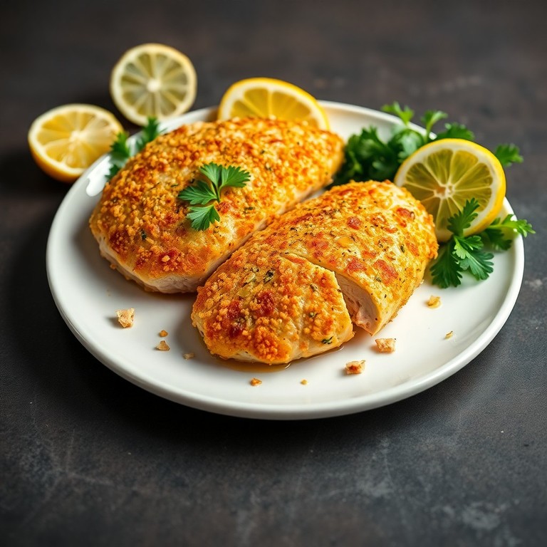 Gebratene Hähnchenbrust mit Parmesan-Kruste