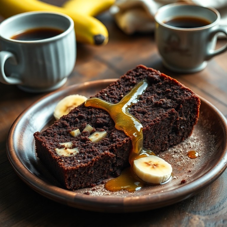 Bolo de Banana com Chocolate e Mel