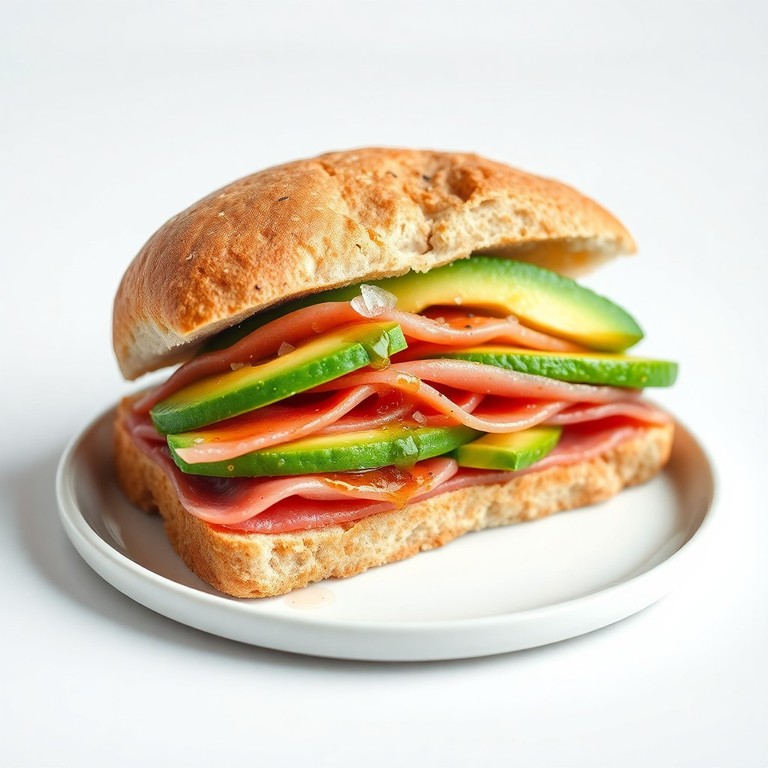 Atún Ahumado y Aguacate en Ciabatta Artesanal