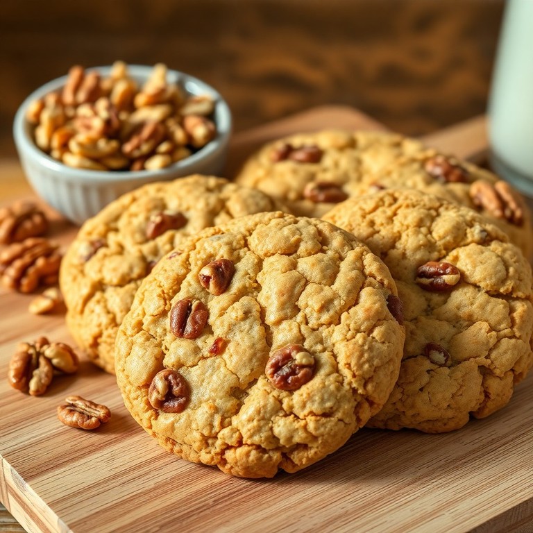 Cookies de Aveia com Nozes e Granola Crocante