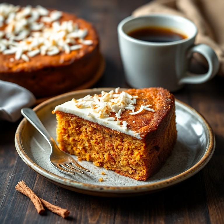 Tarta Vegana de Coco con Media Zanahoria y Aceite Común