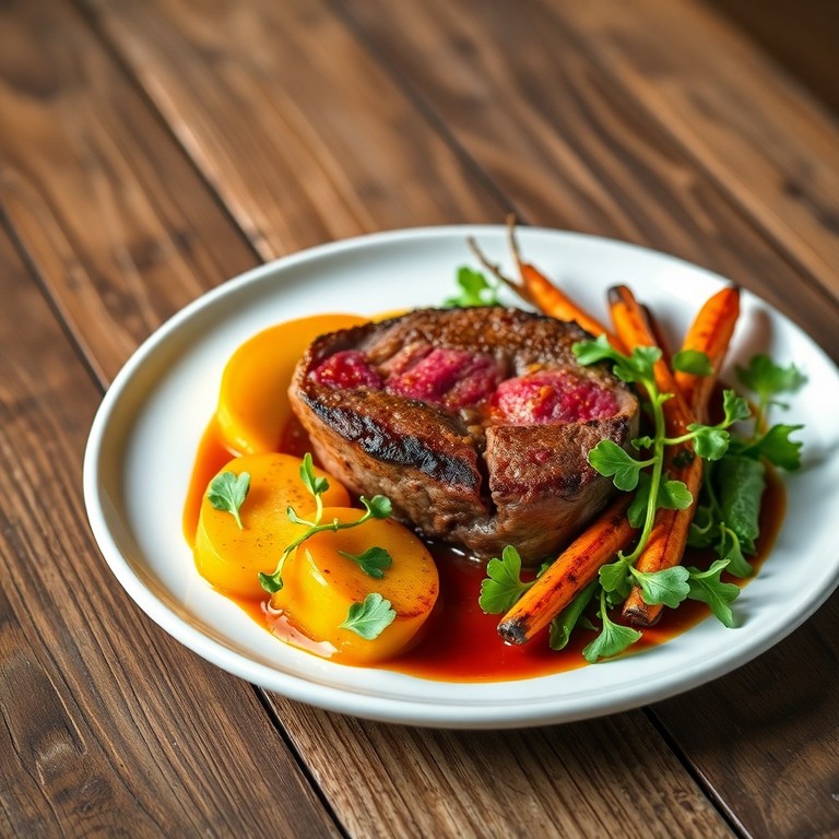 Côte de Bœuf Blue avec Melon Caramélisé au Chalumeau